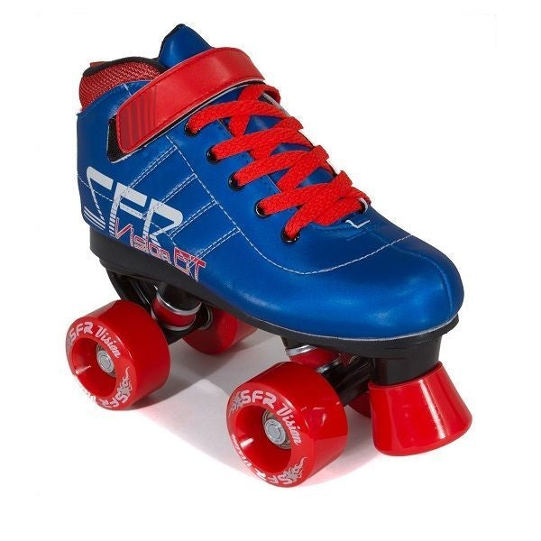 Vision GT Red/Blue Kids Quad Roller Skates - Size Junior 2 - Bargain basement - RRP £39.99