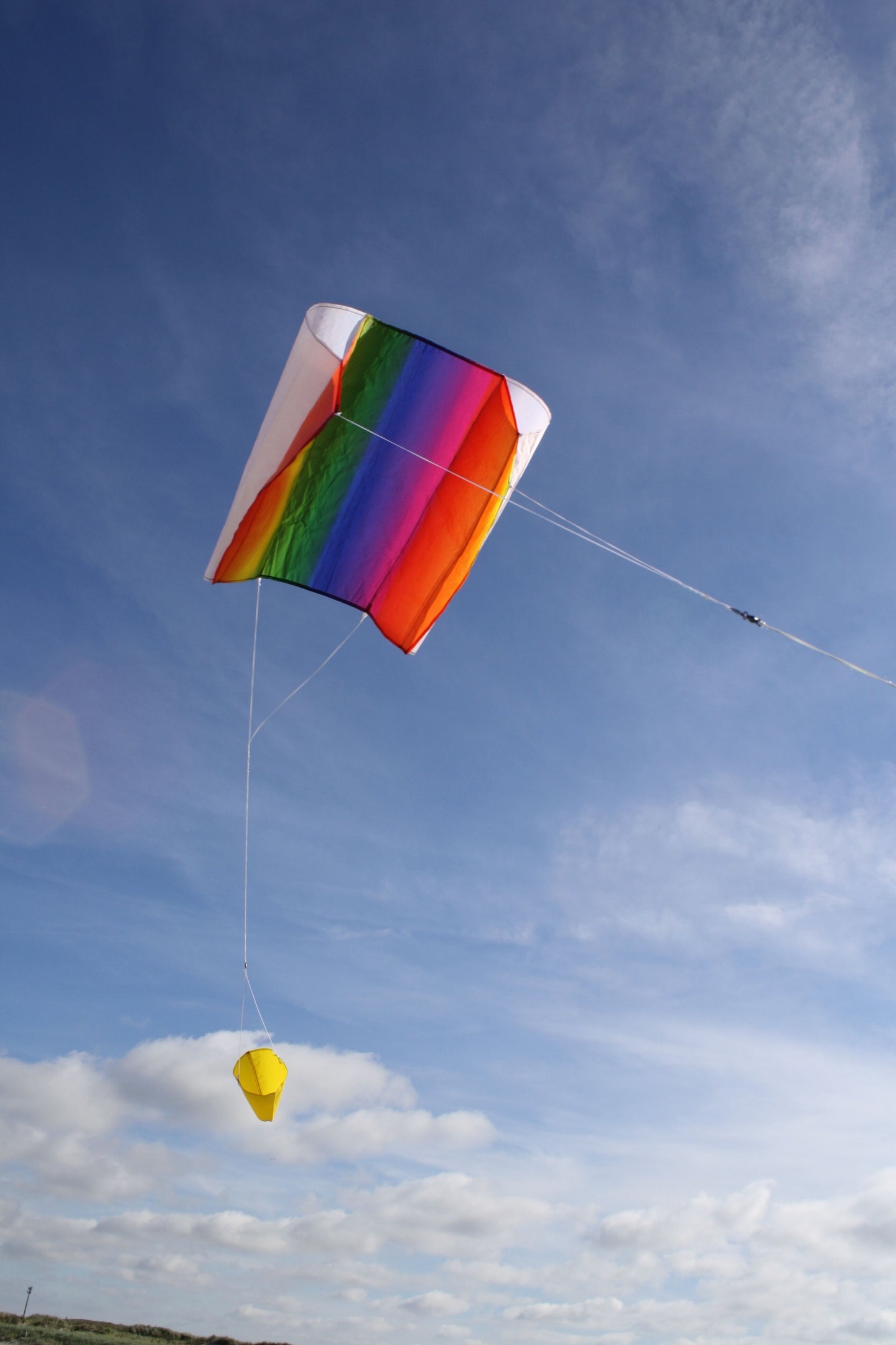 Wolkensturmer | Sled Kite - Rainbow - Delta Single Line Traditional Flying Kite