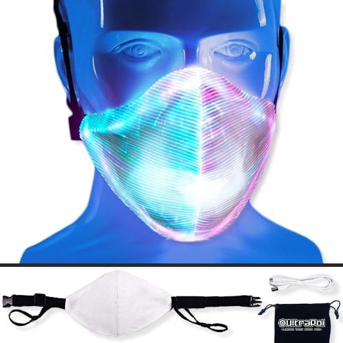 Ultra Light up Mask - 7 colours - 5 modes - USB