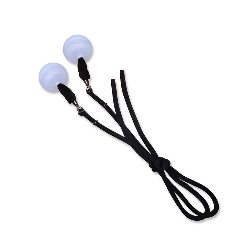 Ultra Poi Ropes UltraPoi - UltraLeash Poi Cord (Black) w/ UltraGrips - PAIR