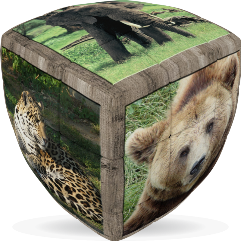 V-Cube 3 x 3 x 3 Wild Animals Puzzle Cube