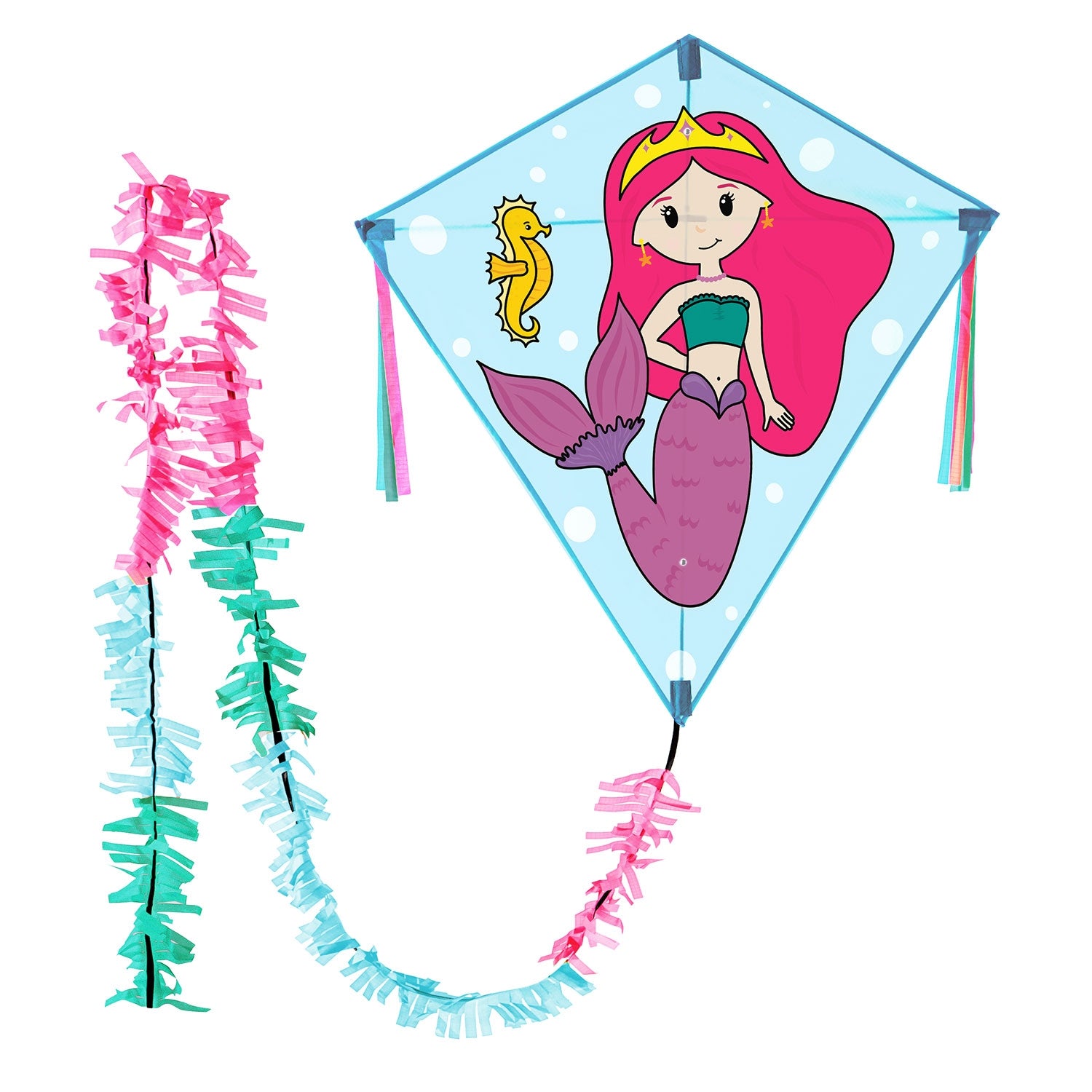 Wolkenstuermer Mermaid Eddy Diamond Kite - Delta Single Line Traditional Flying Kite